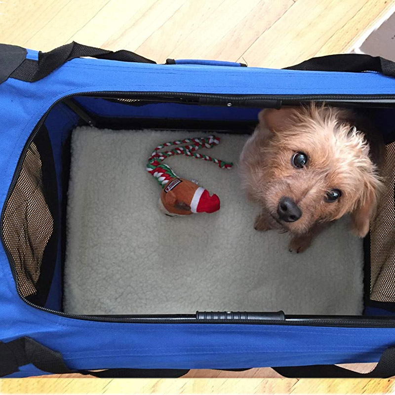 Soft dog crate, Easy to Fold & Carry Dog Crate Comfy Dog Home & Dog Travel Crate Strong Steel